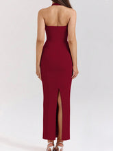 Halter Sleeveless Bodycon Long Party Dress